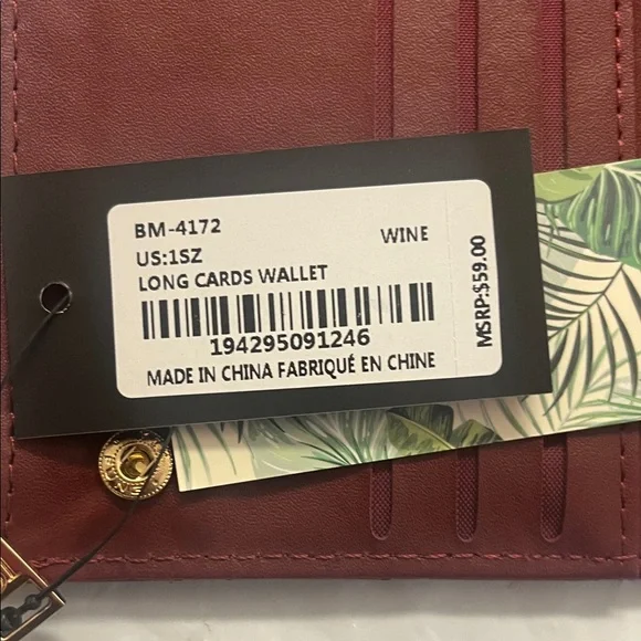 Burgundy Quilted Badgley Mischa Wallet - Picture 6 of 6